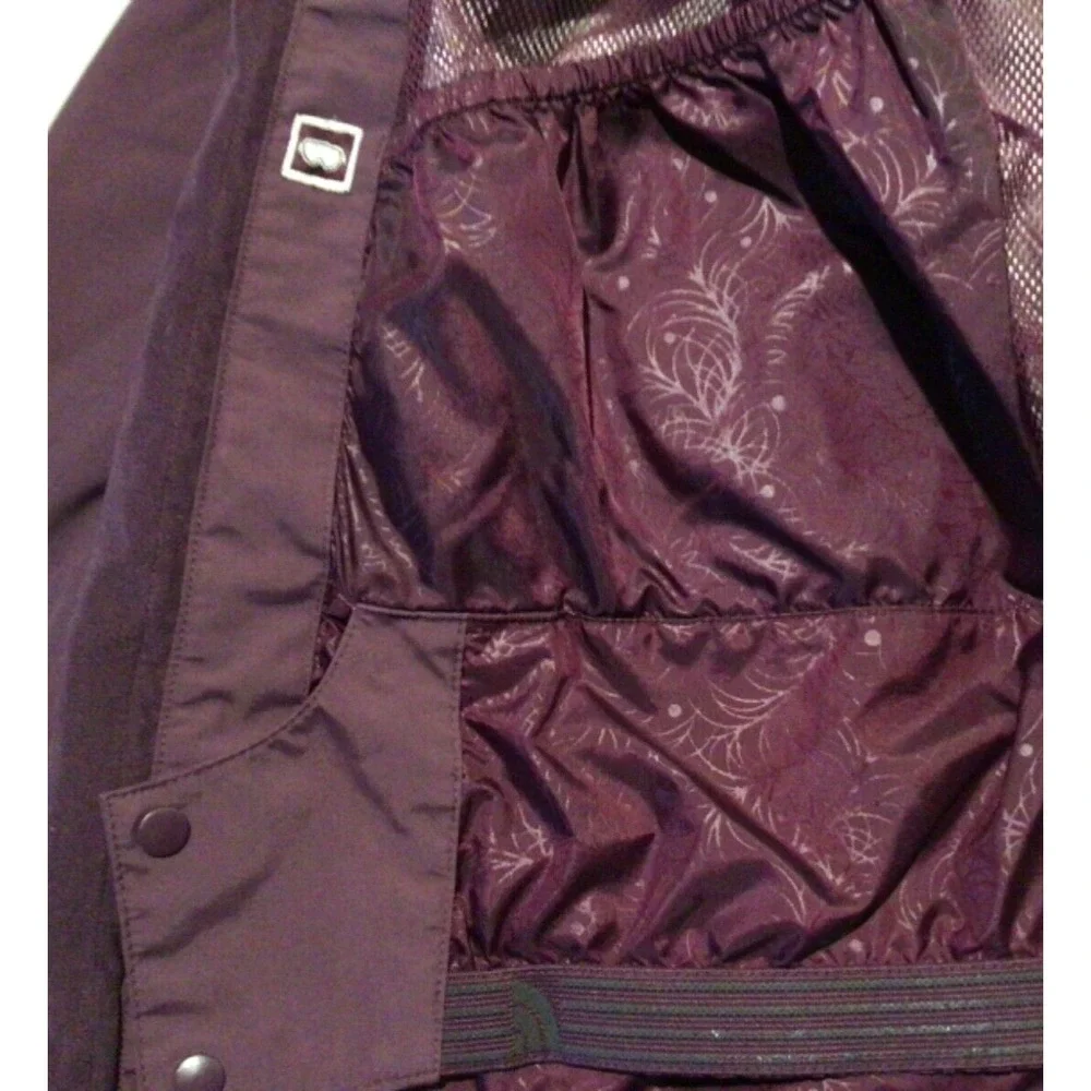 The North Face Women’s Burgundy Full Zip Hooded Rain Jacket Size Medium